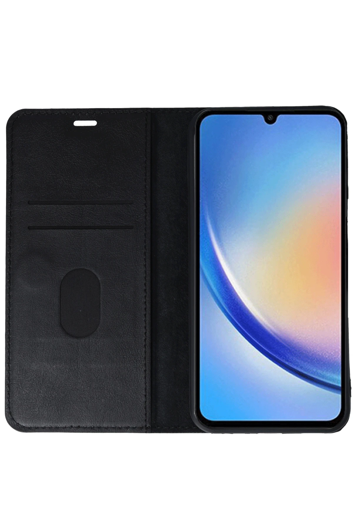 Newface Samsung Galaxy A24 4G Kılıf Trend S Plus Kapaklı Kılıf - Siyah