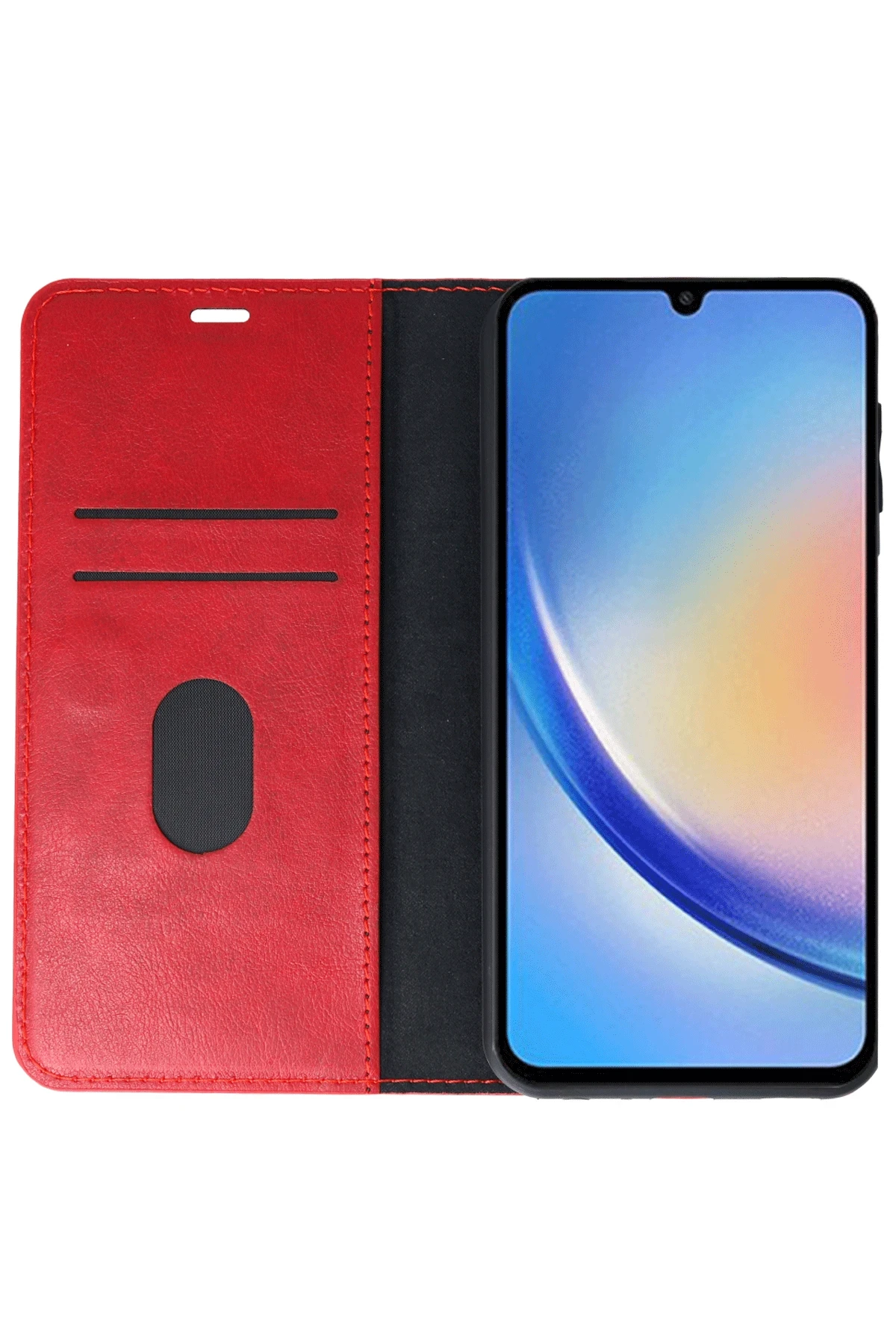 Newface Samsung Galaxy A24 4G Kılıf Trend S Plus Kapaklı Kılıf - Kırmızı