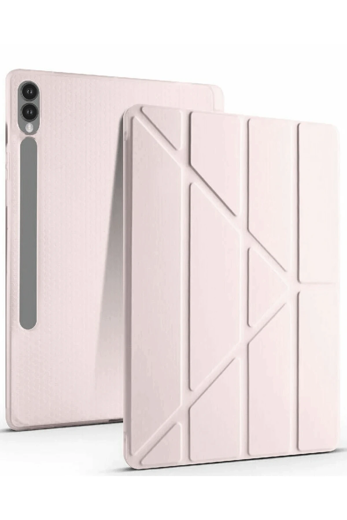Newface Samsung Galaxy X610 Tab S9 FE Plus 12.4 Kılıf Kalemlikli Mars Tablet Kılıfı - Rose Gold