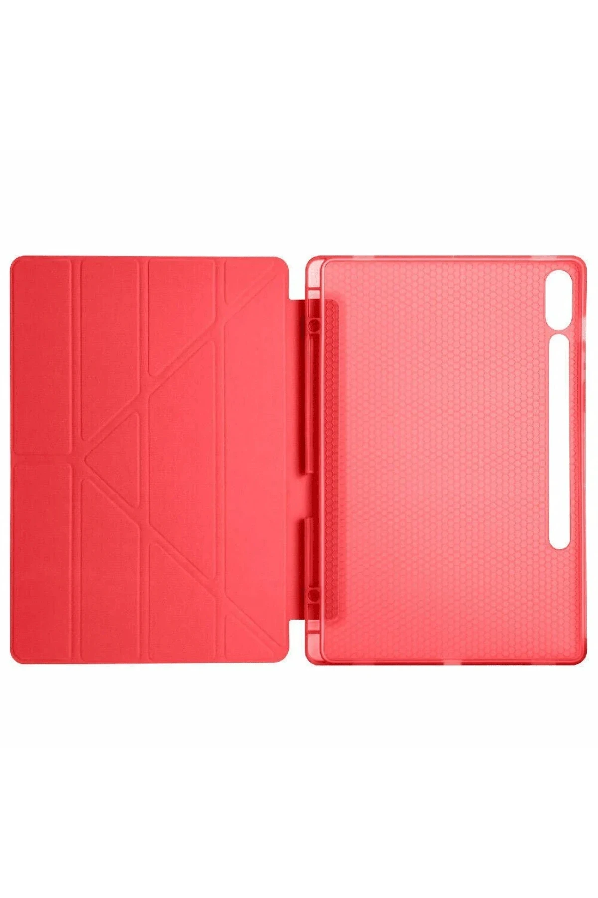 Newface Samsung Galaxy X610 Tab S9 FE Plus 12.4 Kılıf Kalemlikli Mars Tablet Kılıfı - Kırmızı