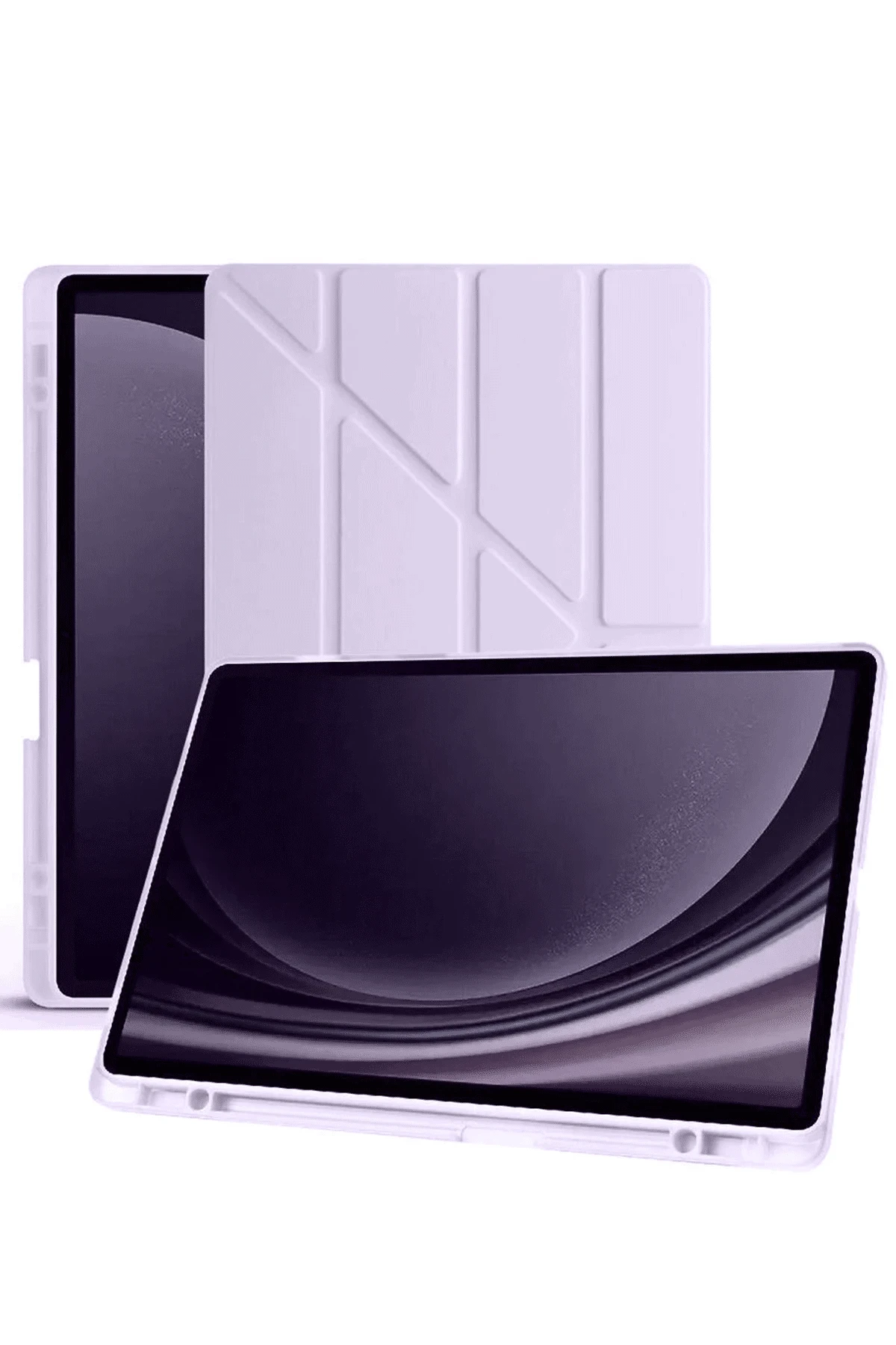 Newface Samsung Galaxy X610 Tab S9 FE Plus 12.4 Kılıf Kalemlikli Mars Tablet Kılıfı - Açık Mor