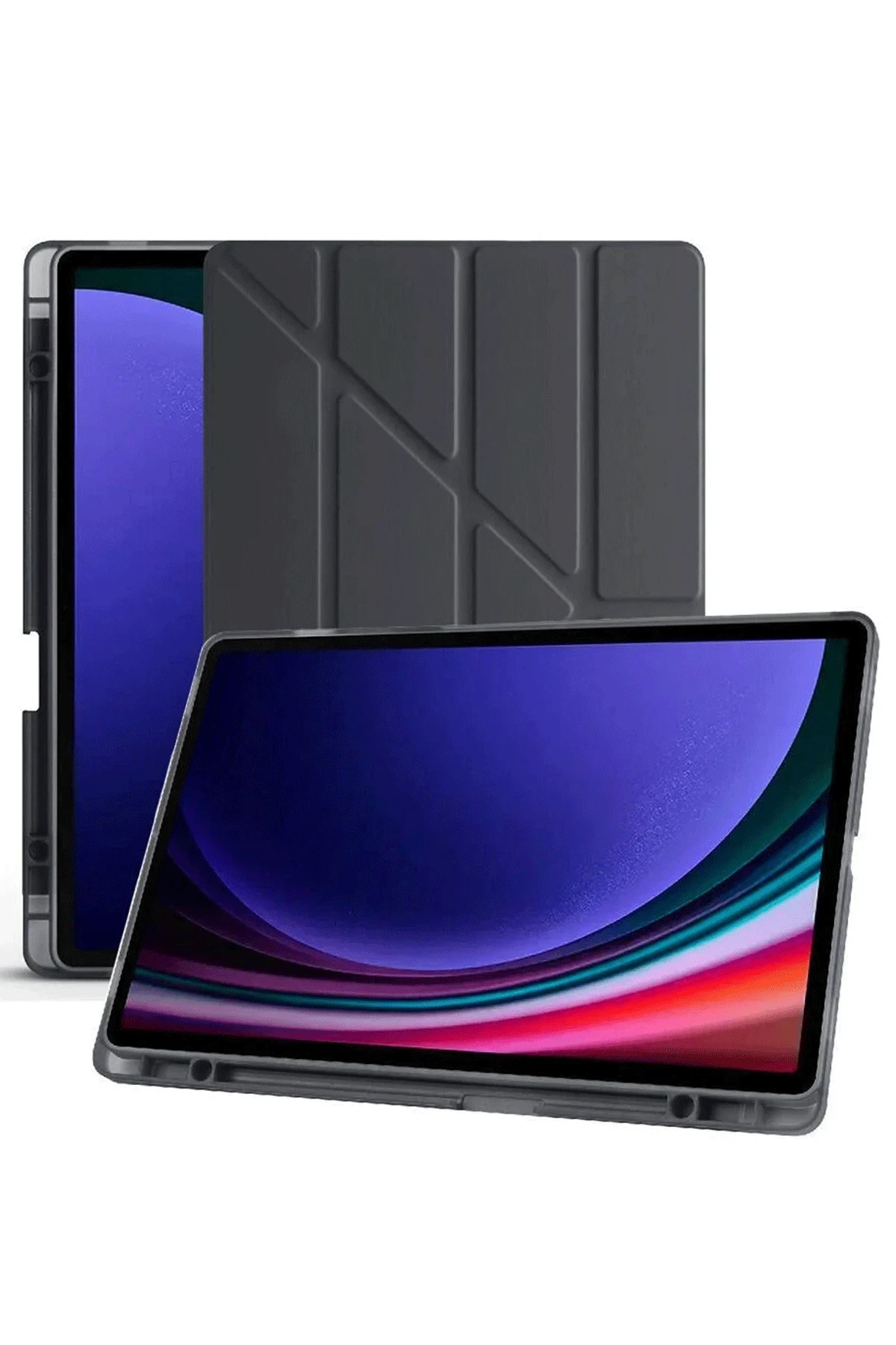 Newface Samsung Galaxy X510 Tab S9 FE 11 Kılıf Kalemlikli Mars Tablet Kılıfı - Siyah