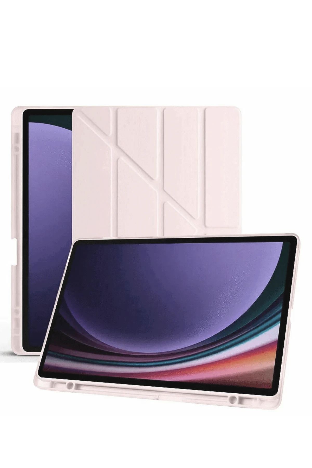 Newface Samsung Galaxy X510 Tab S9 FE 11 Kılıf Kalemlikli Mars Tablet Kılıfı - Rose Gold