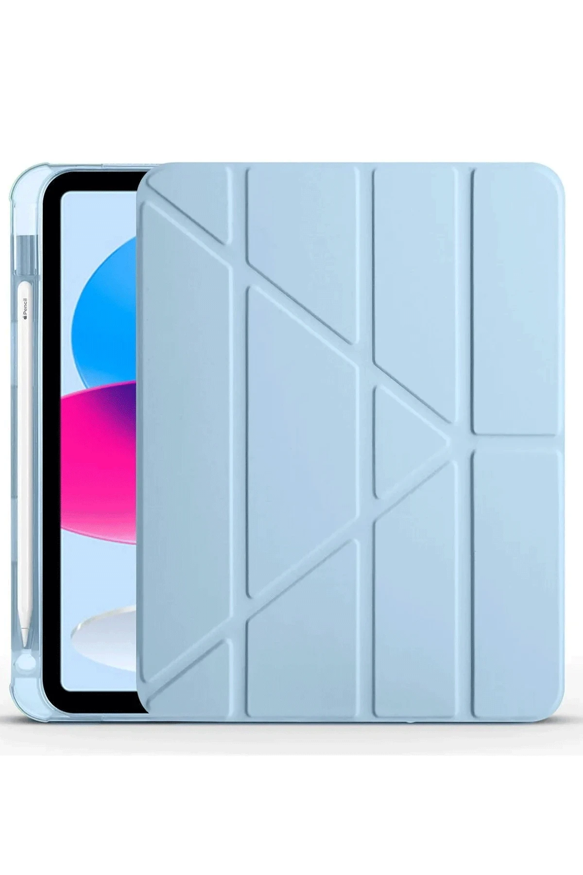 Newface iPad 2022 10.9 (10.nesil) Kılıf Kalemlikli Mars Tablet Kılıfı - Mavi