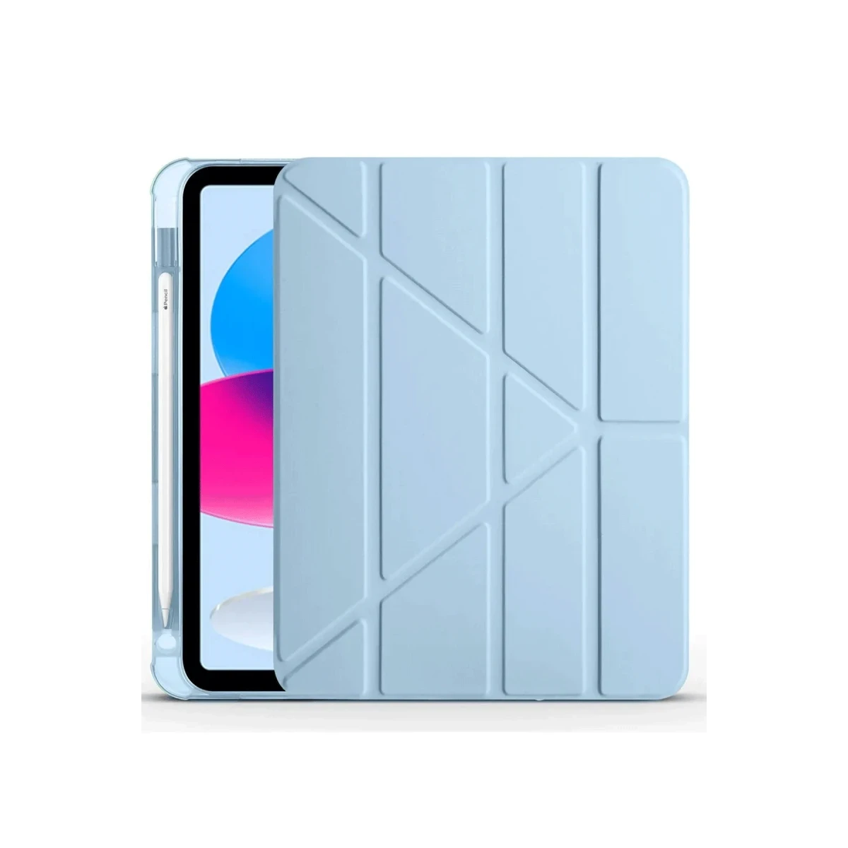 Newface Apple iPad 2025 10.9 10.Nesil (A16) Kılıf Kalemlikli Mars Tablet Kılıfı - Mavi