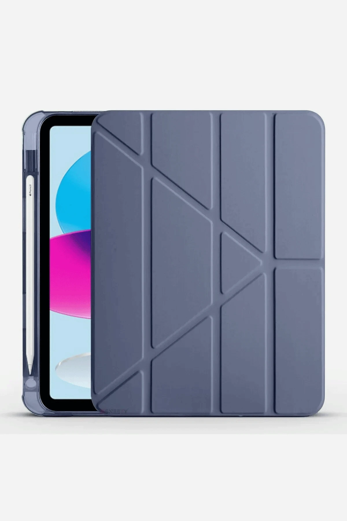 Newface iPad 2022 10.9 (10.nesil) Kılıf Kalemlikli Mars Tablet Kılıfı - Lila