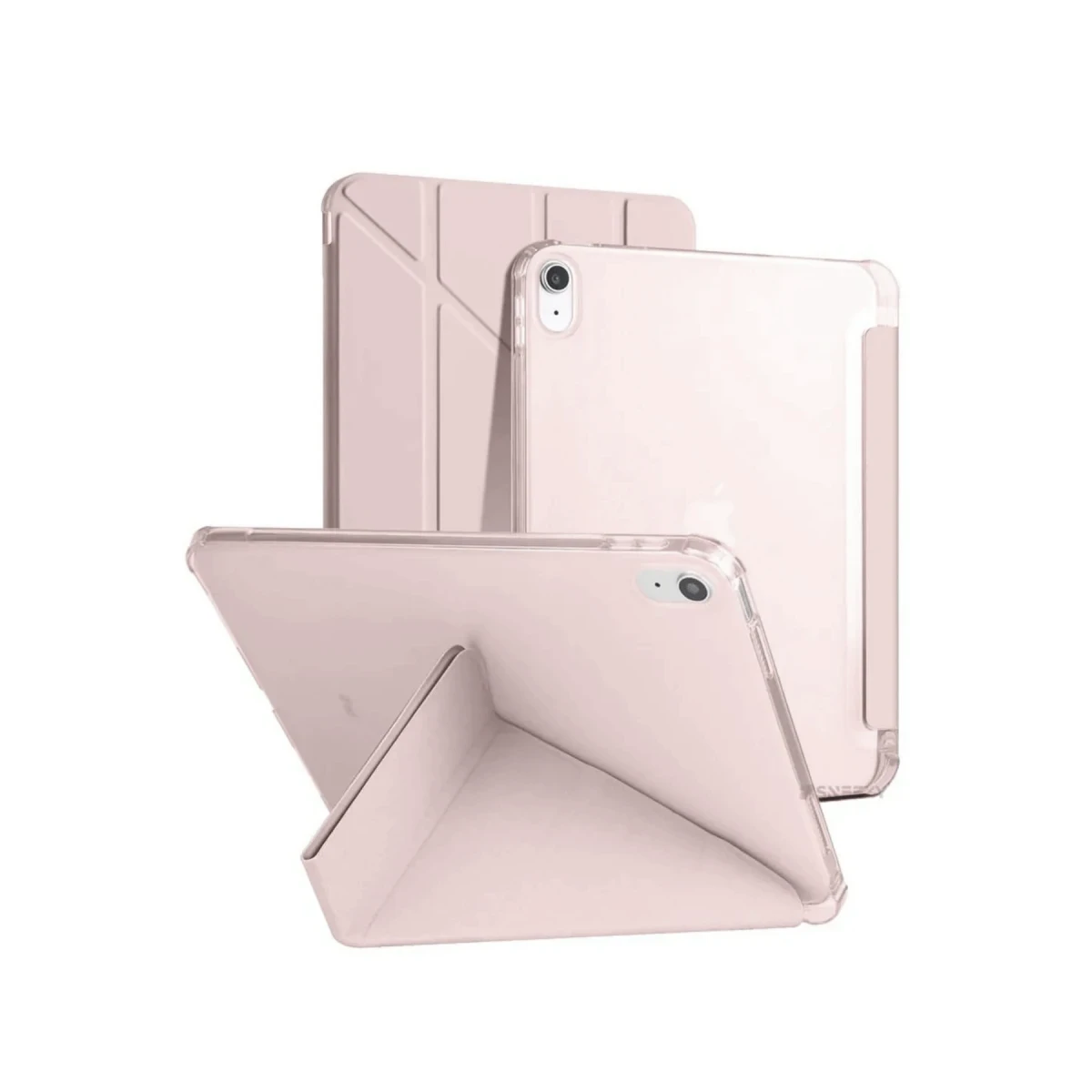 Apple iPad 2025 10.9 10.Nesil (A16) Kılıf Kalemlikli Mars Tablet Kılıfı - Rose Gold
