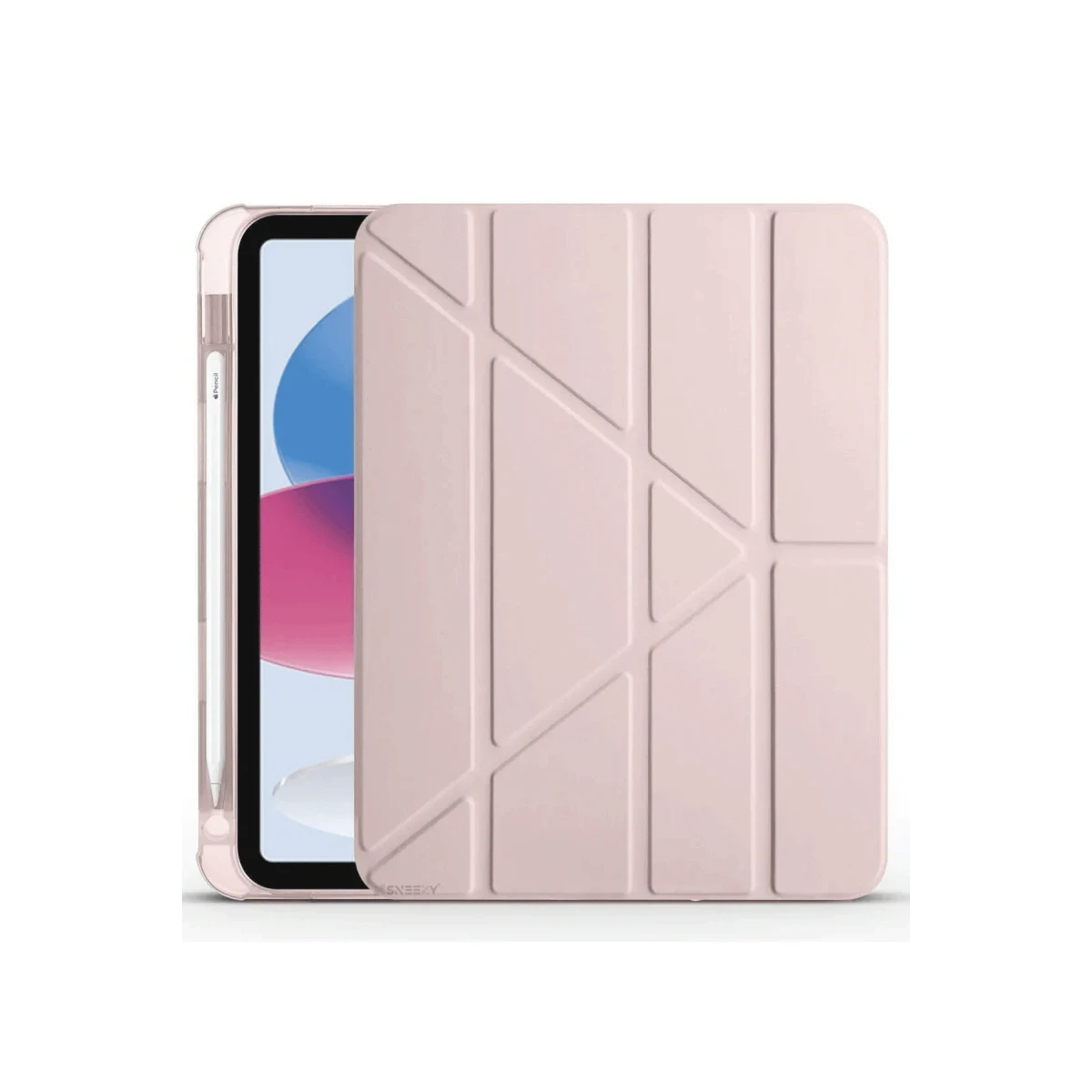 Newface Apple iPad 2025 10.9 10.Nesil (A16) Kılıf Kalemlikli Mars Tablet Kılıfı - Rose Gold