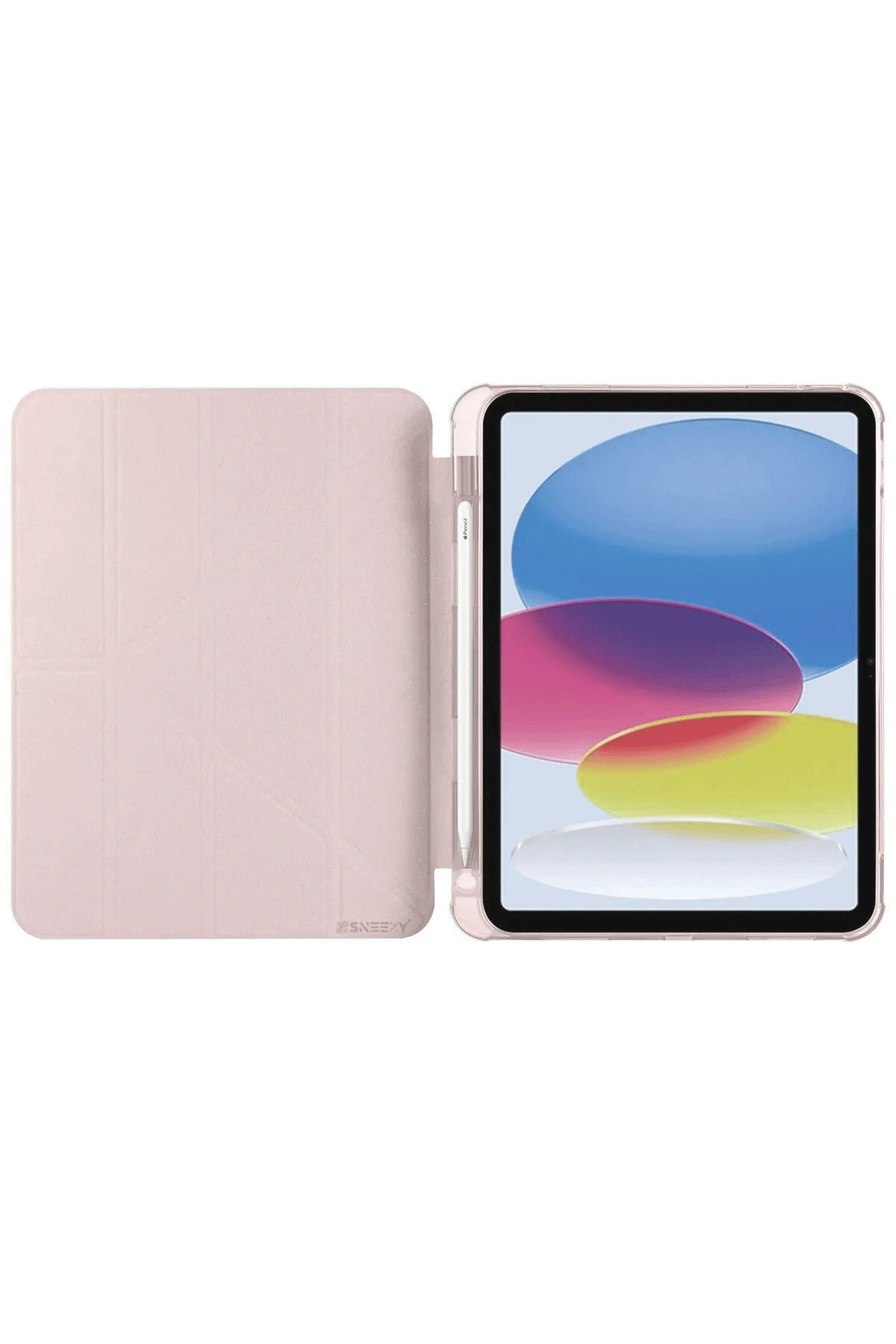 Newface iPad 2022 10.9 (10.nesil) Kılıf Kalemlikli Mars Tablet Kılıfı - Rose Gold