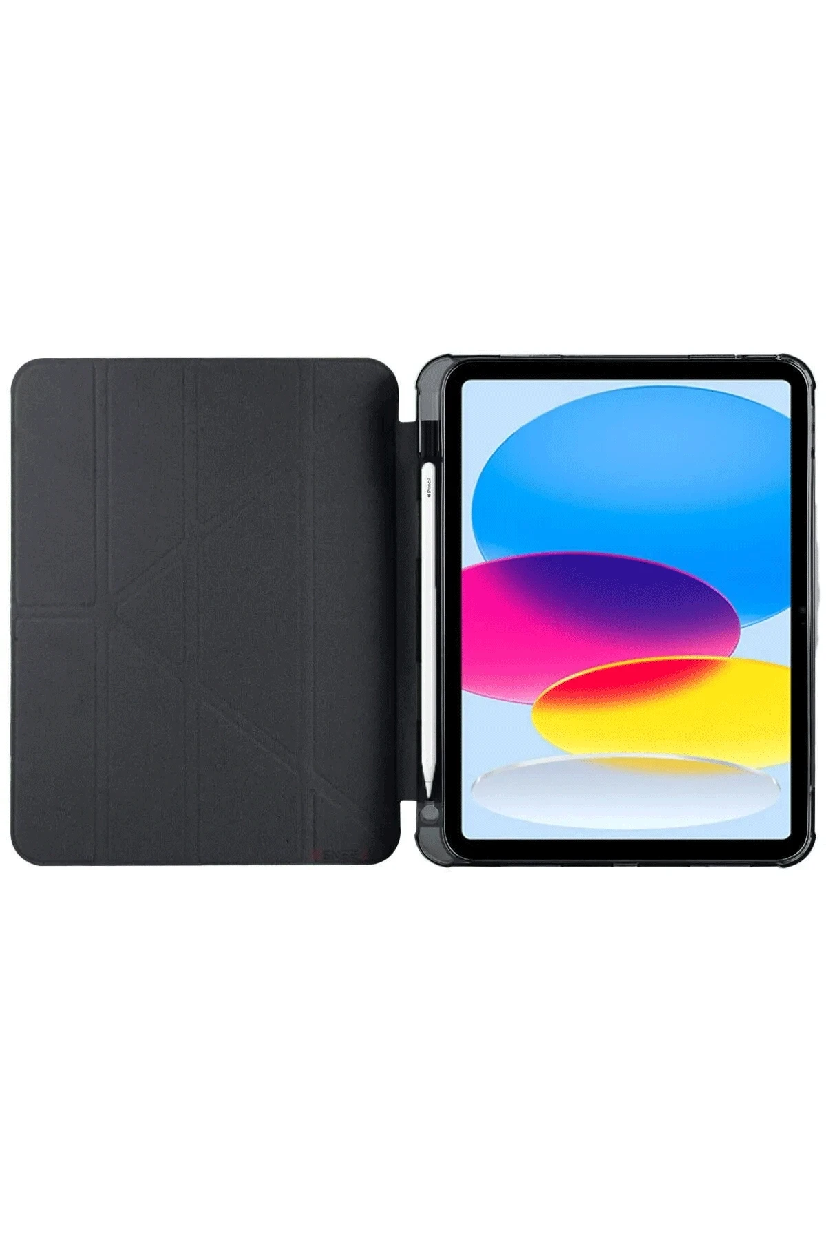 Newface iPad 2022 10.9 (10.nesil) Kılıf Kalemlikli Mars Tablet Kılıfı - Siyah