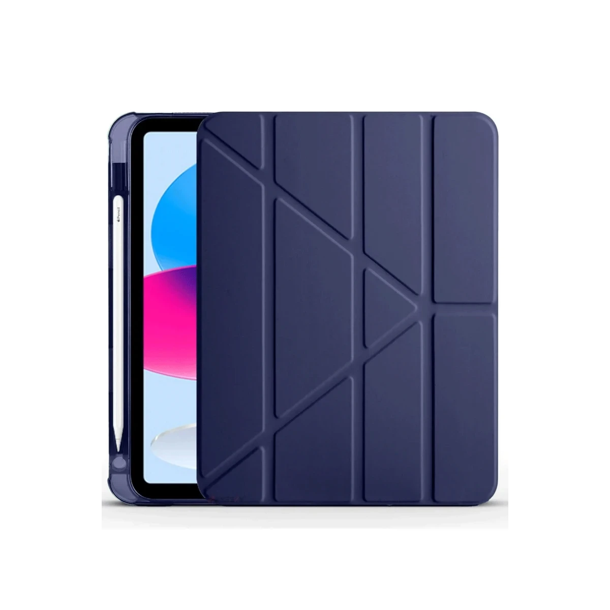 Newface Apple iPad 2025 10.9 10.Nesil (A16) Kılıf Kalemlikli Mars Tablet Kılıfı - Lacivert