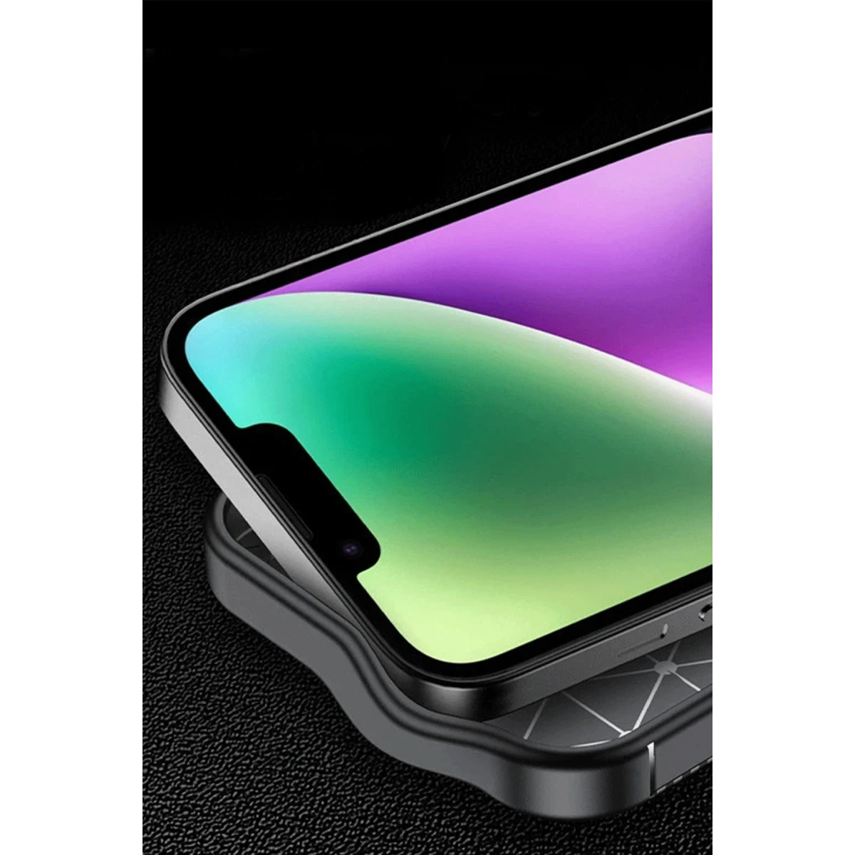 Newface Apple iPhone 16E Kılıf Auto Focus Karbon Kapak - Siyah — görsel 4