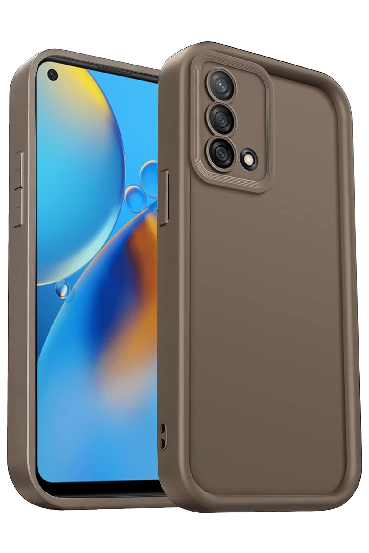 Newface Oppo A74 4G Kılıf Viera Silikon - Kahverengi
