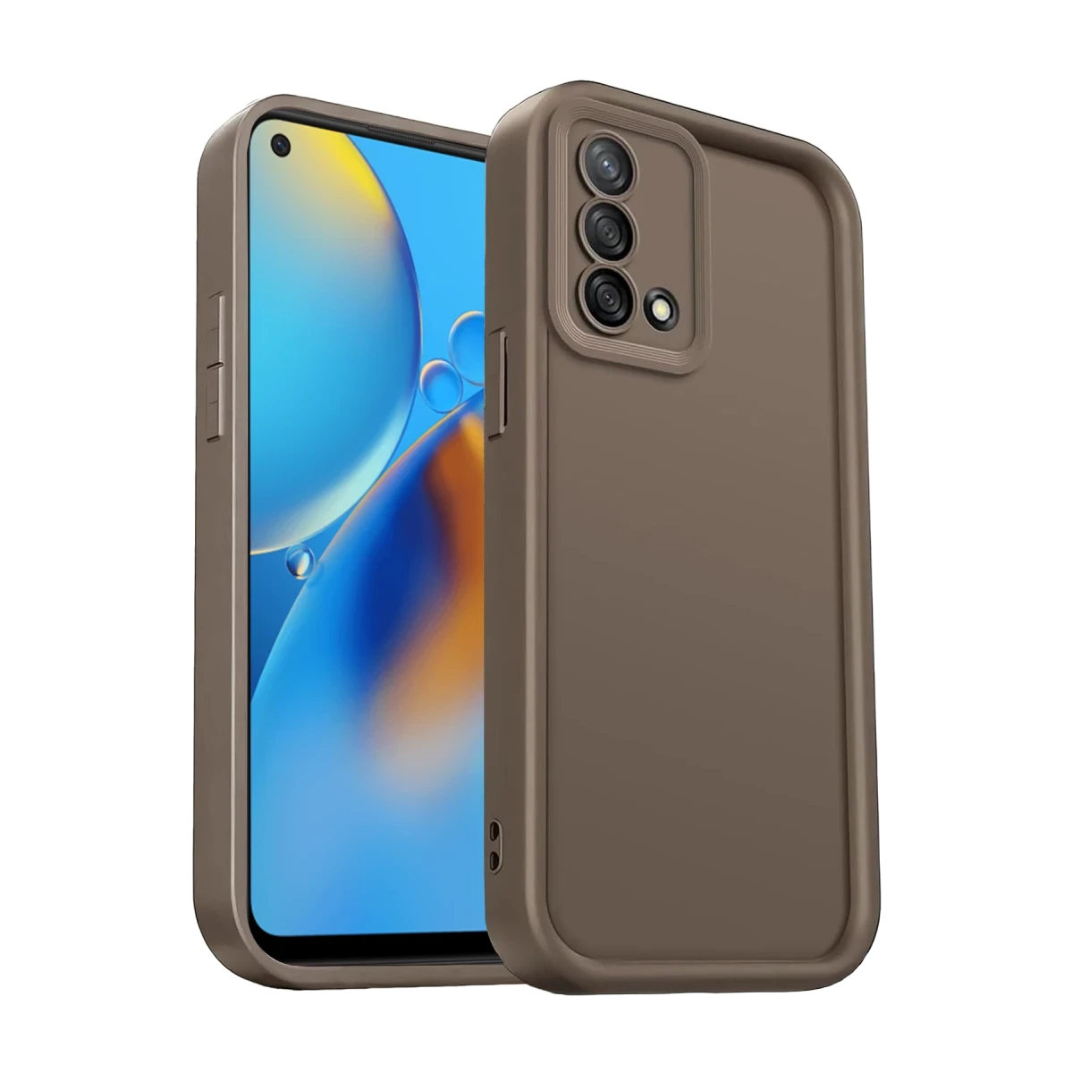 Newface Oppo A74 4G Kılıf Viera Silikon - Kahverengi