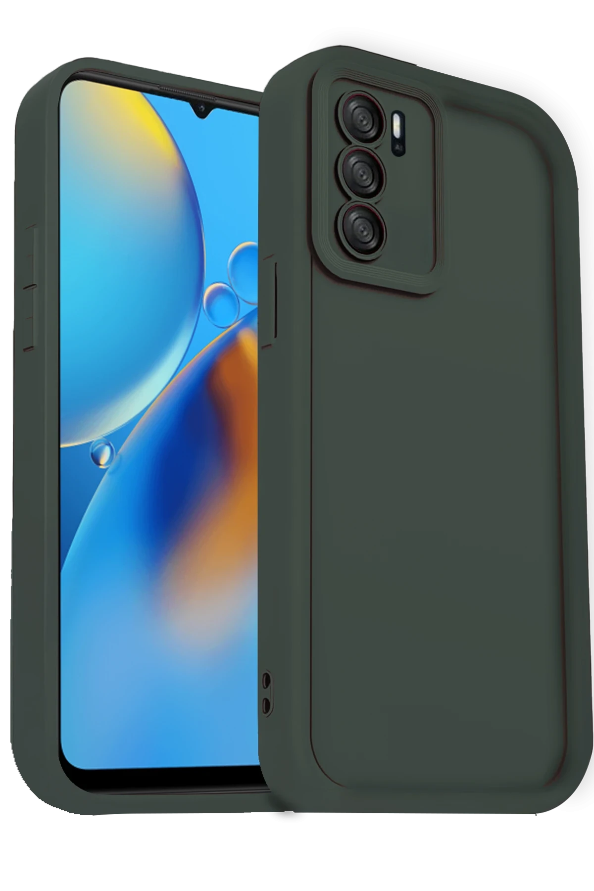 Newface Oppo A16 Kılıf Viera Silikon - Koyu Yeşil