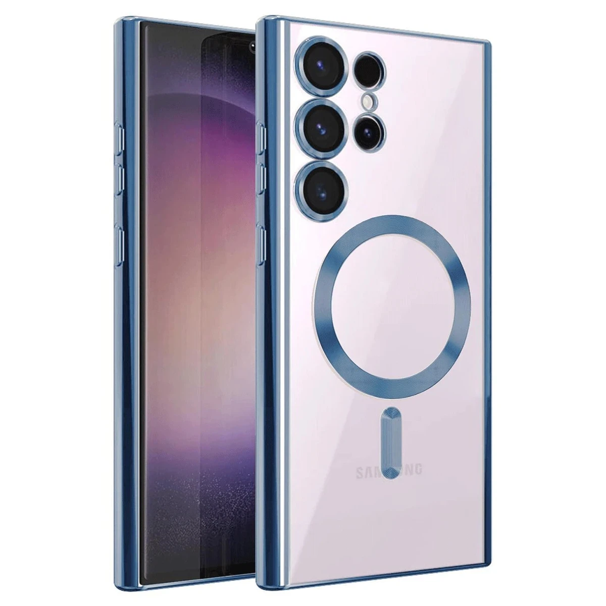Newface Samsung Galaxy S25 Ultra Kılıf Kross Magneticsafe Kapak - Sierra Blue