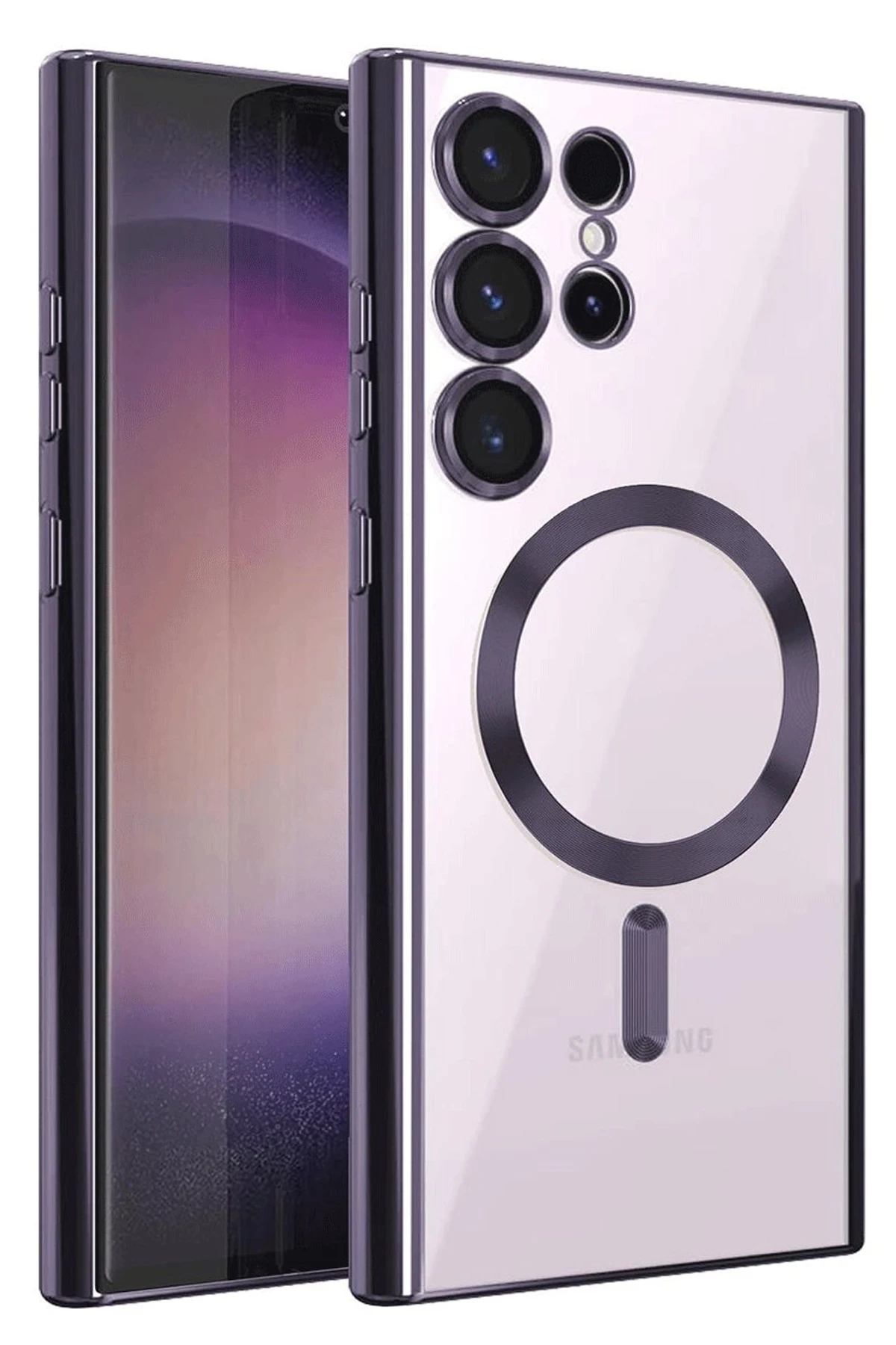 Newface Samsung Galaxy S25 Ultra Kılıf Kross Magneticsafe Kapak - Mor
