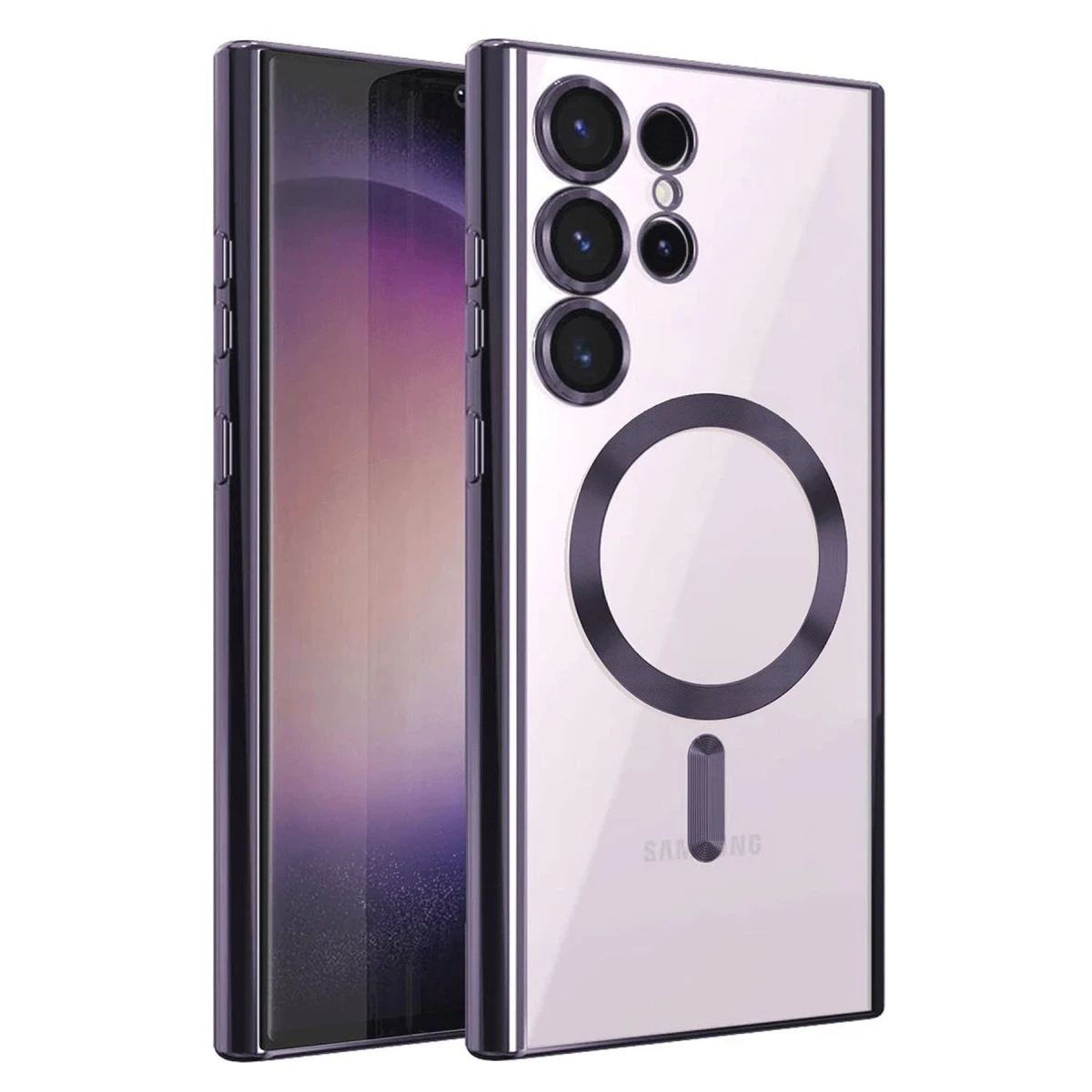 Newface Samsung Galaxy S25 Ultra Kılıf Kross Magneticsafe Kapak - Mor