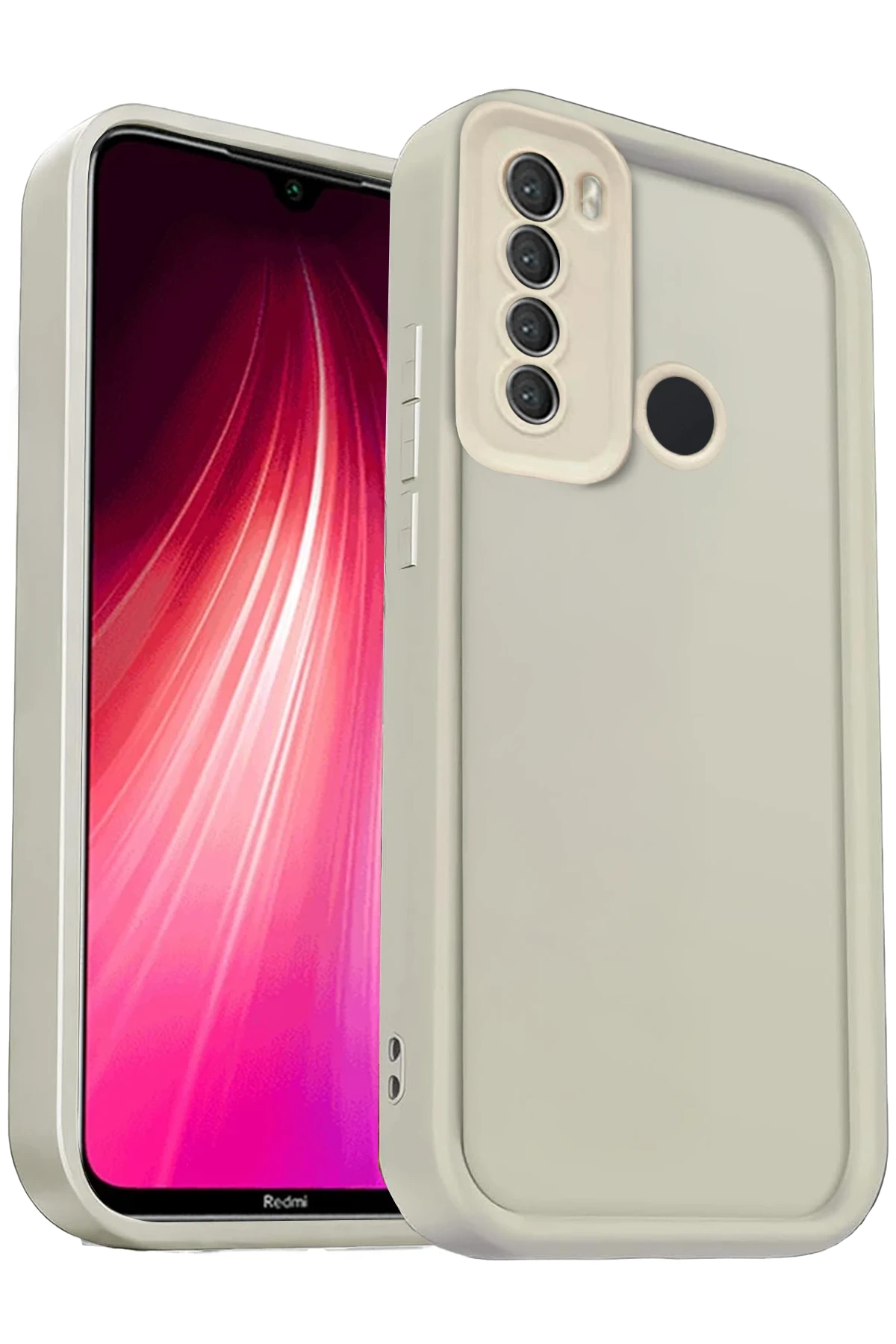 Newface Xiaomi Redmi Note 8 Kılıf Viera Silikon - Krem