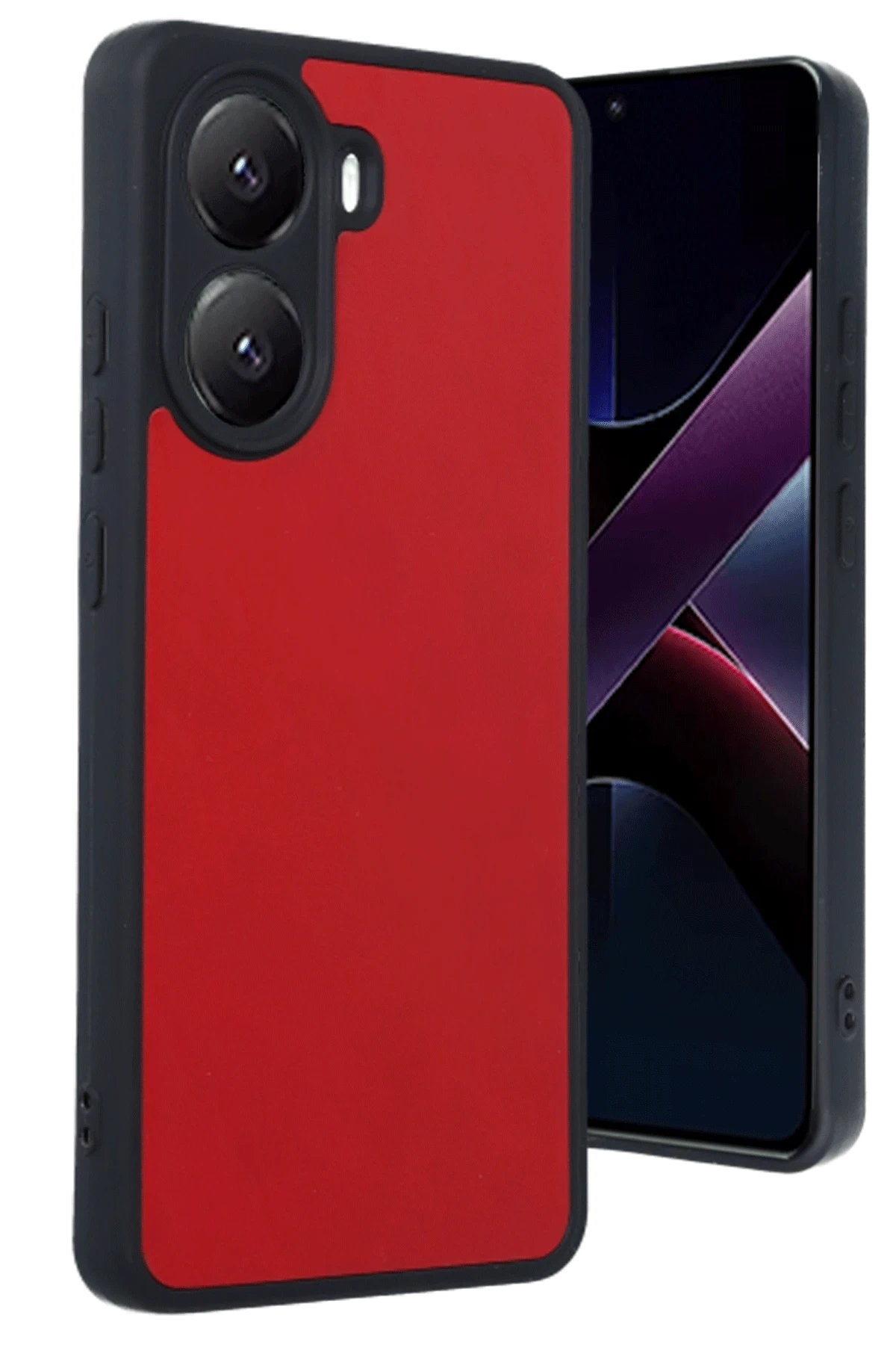 Newface Xiaomi Poco X7 Pro Kılıf Aras Deri Kapak - Kırmızı