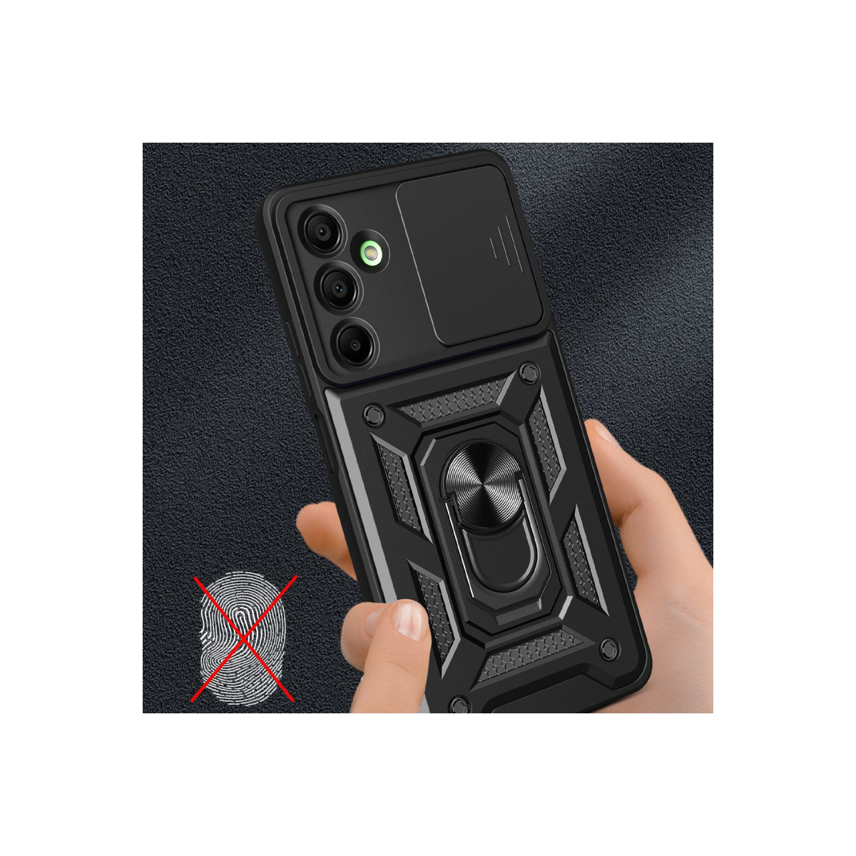 Newface Samsung Galaxy A56 Kılıf Pars Lens Yüzüklü Silikon - Siyah — görsel 9