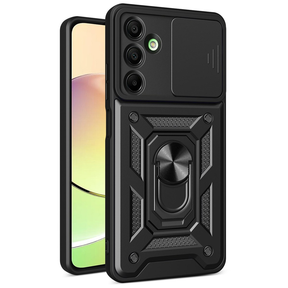 Newface Samsung Galaxy A36 Kılıf Pars Lens Yüzüklü Silikon - Siyah — görsel 7