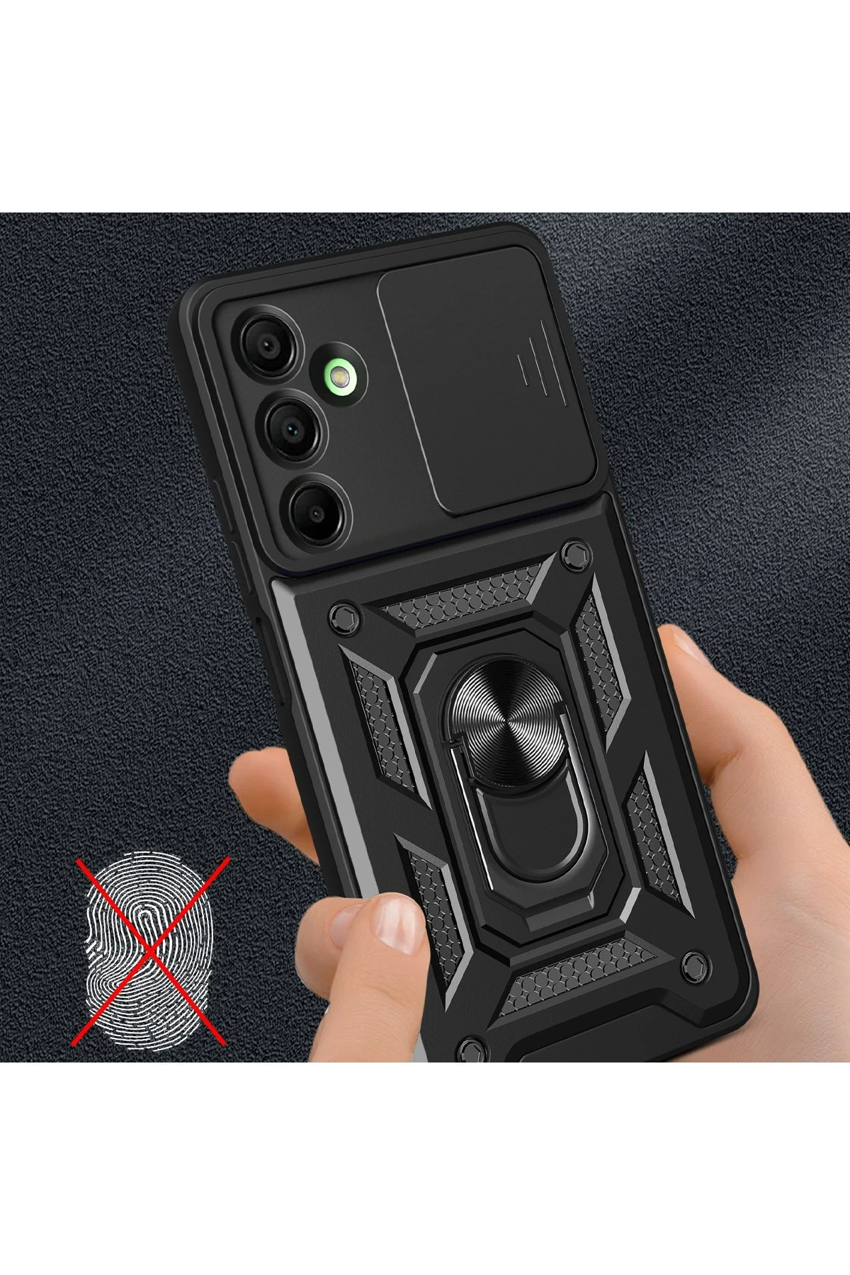 Newface Samsung Galaxy A26 Kılıf Pars Lens Yüzüklü Silikon - Siyah — görsel 3