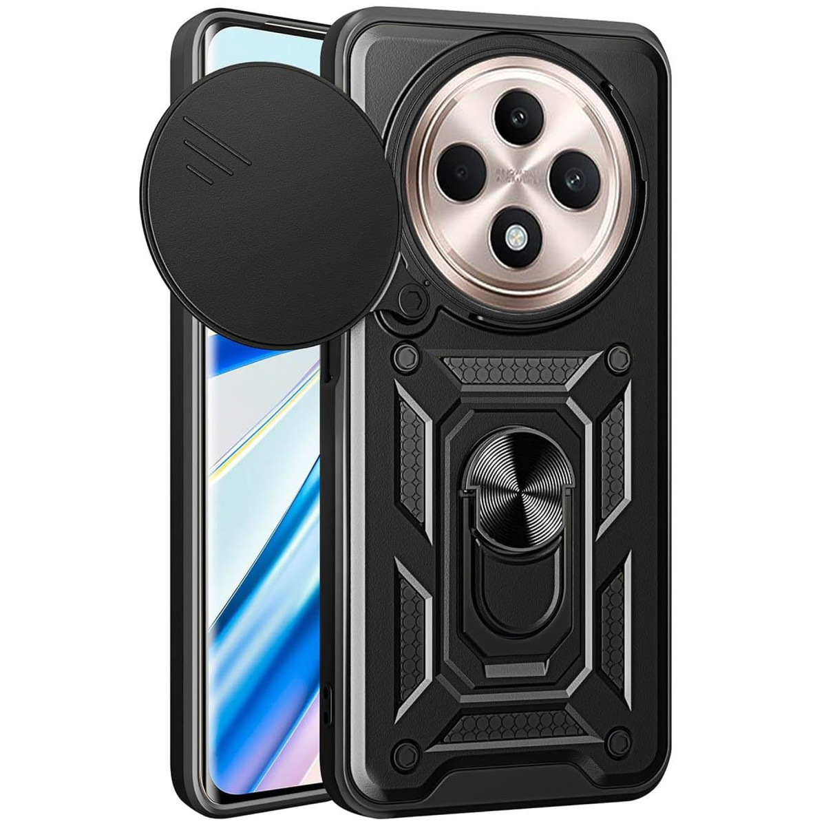Newface Xiaomi Redmi 14C Kılıf Pars Lens Yüzüklü Silikon - Siyah — görsel 9