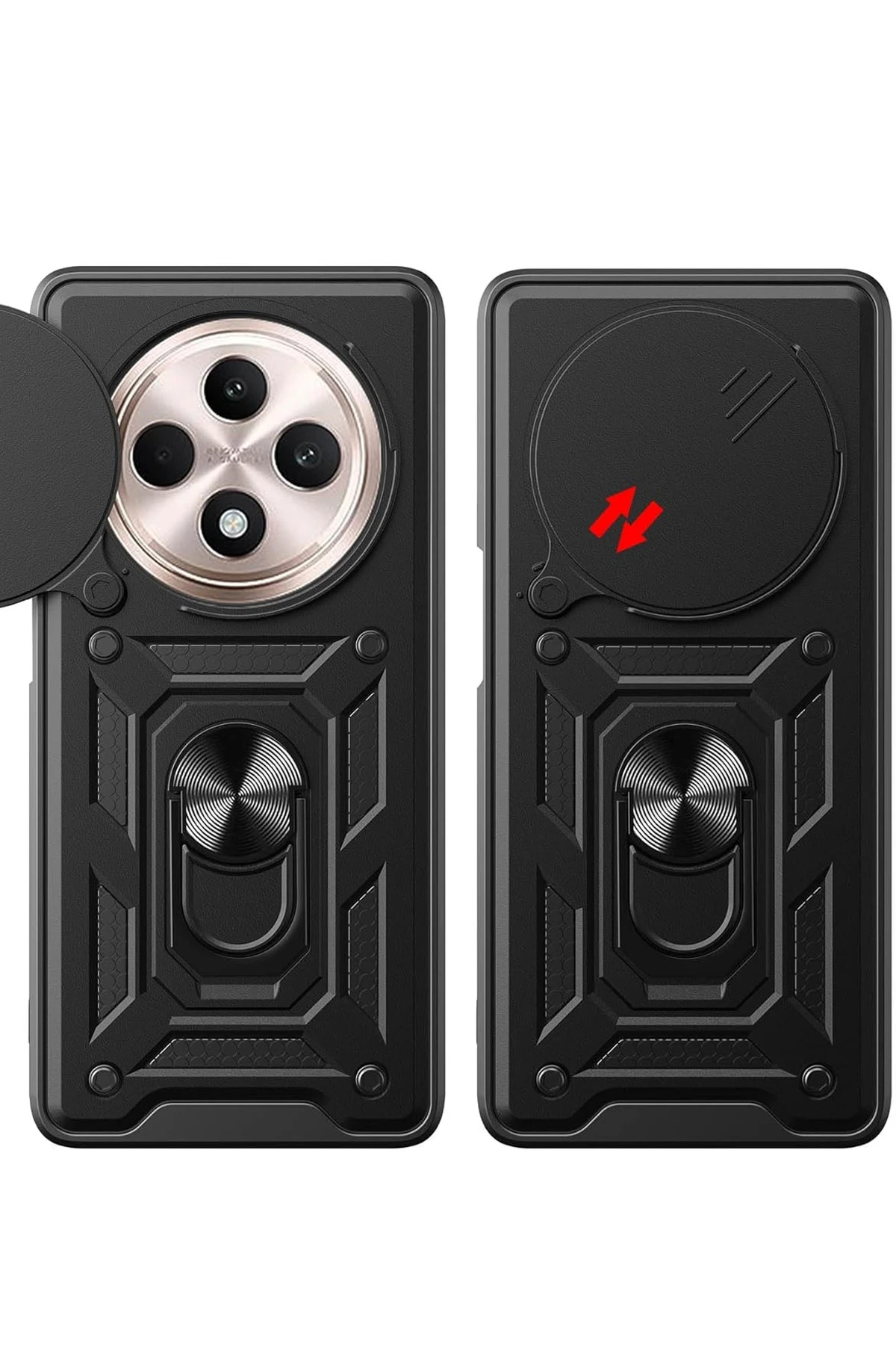 Newface Xiaomi Redmi 14C Kılıf Pars Lens Yüzüklü Silikon - Lacivert