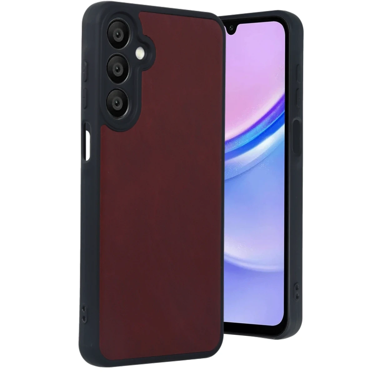 Newface Samsung Galaxy A16 5G Kılıf Aras Deri Kapak - Bordo