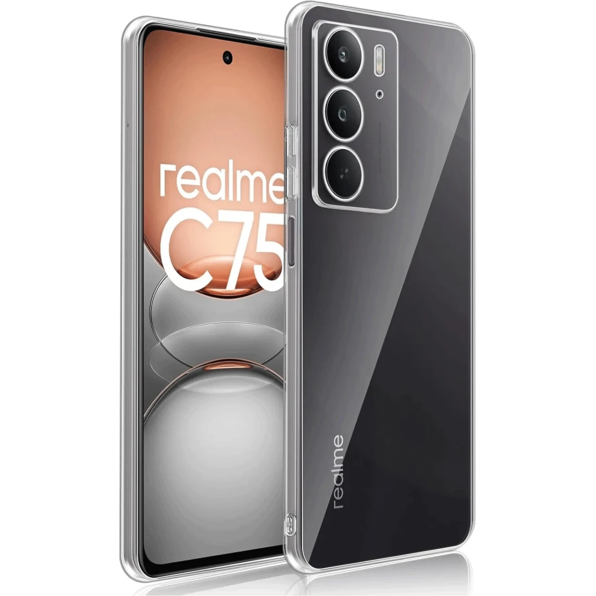 Newface Realme C75 Kılıf Lüx Şeffaf Silikon — görsel 4