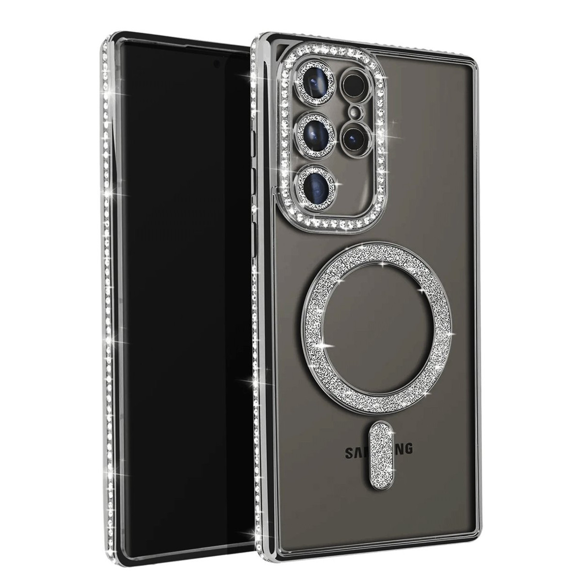 Newface Samsung Galaxy S25 Ultra Kılıf Joke Simli Magneticsafe Kılıf - Siyah — görsel 7