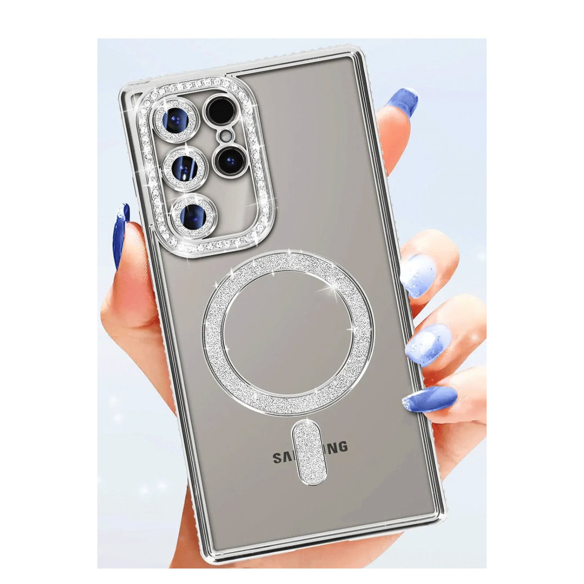Newface Samsung Galaxy S25 Ultra Kılıf Joke Simli Magneticsafe Kılıf - Siyah — görsel 9