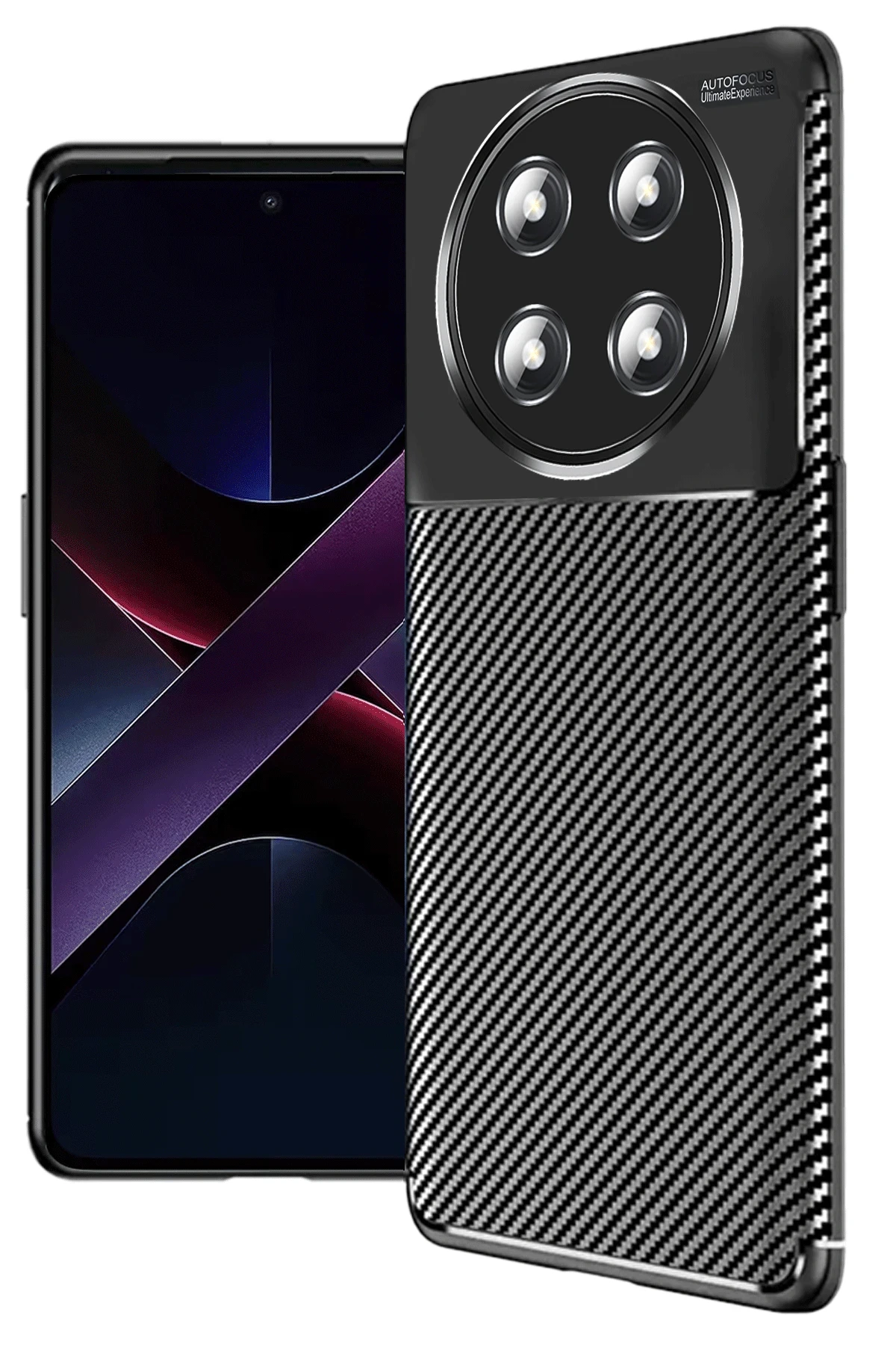 Newface Honor Magic 7 Lite Kılıf Auto Focus Karbon Kapak - Siyah
