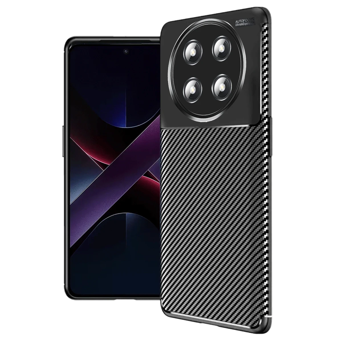 Newface Honor Magic 7 Lite Kılıf Auto Focus Karbon Kapak - Siyah — görsel 4