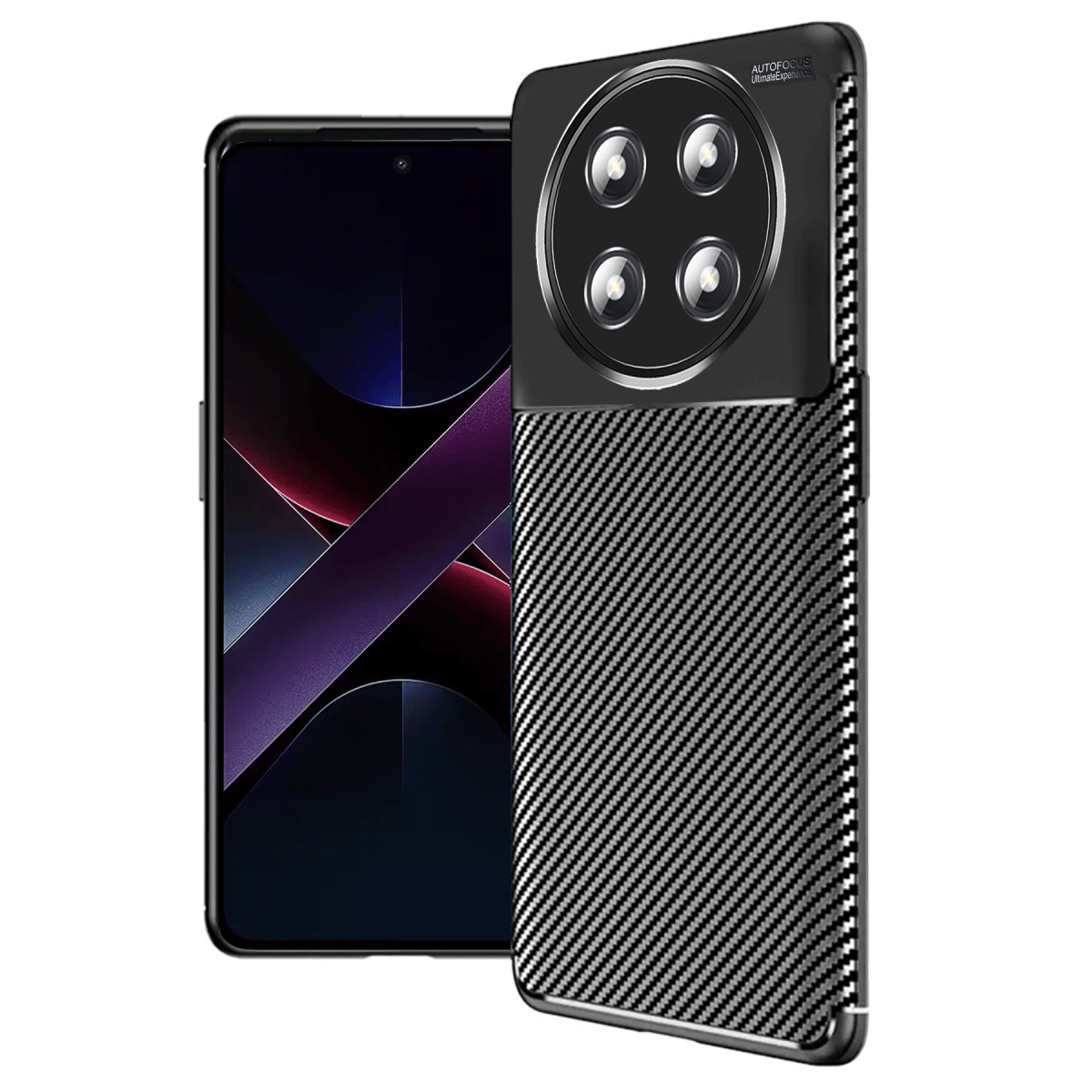 Newface Honor Magic 7 Lite Kılıf Auto Focus Karbon Kapak - Siyah — görsel 7