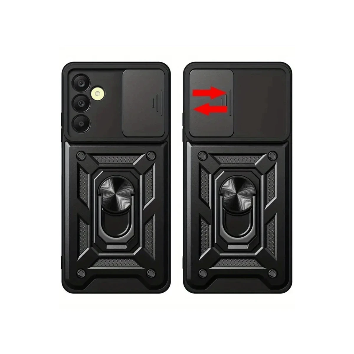 Newface Samsung Galaxy S24 FE Pars Lens Yüzüklü Silikon - Kırmızı — görsel 5
