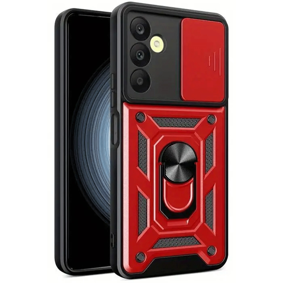 Newface Samsung Galaxy S24 FE Pars Lens Yüzüklü Silikon - Kırmızı — görsel 7
