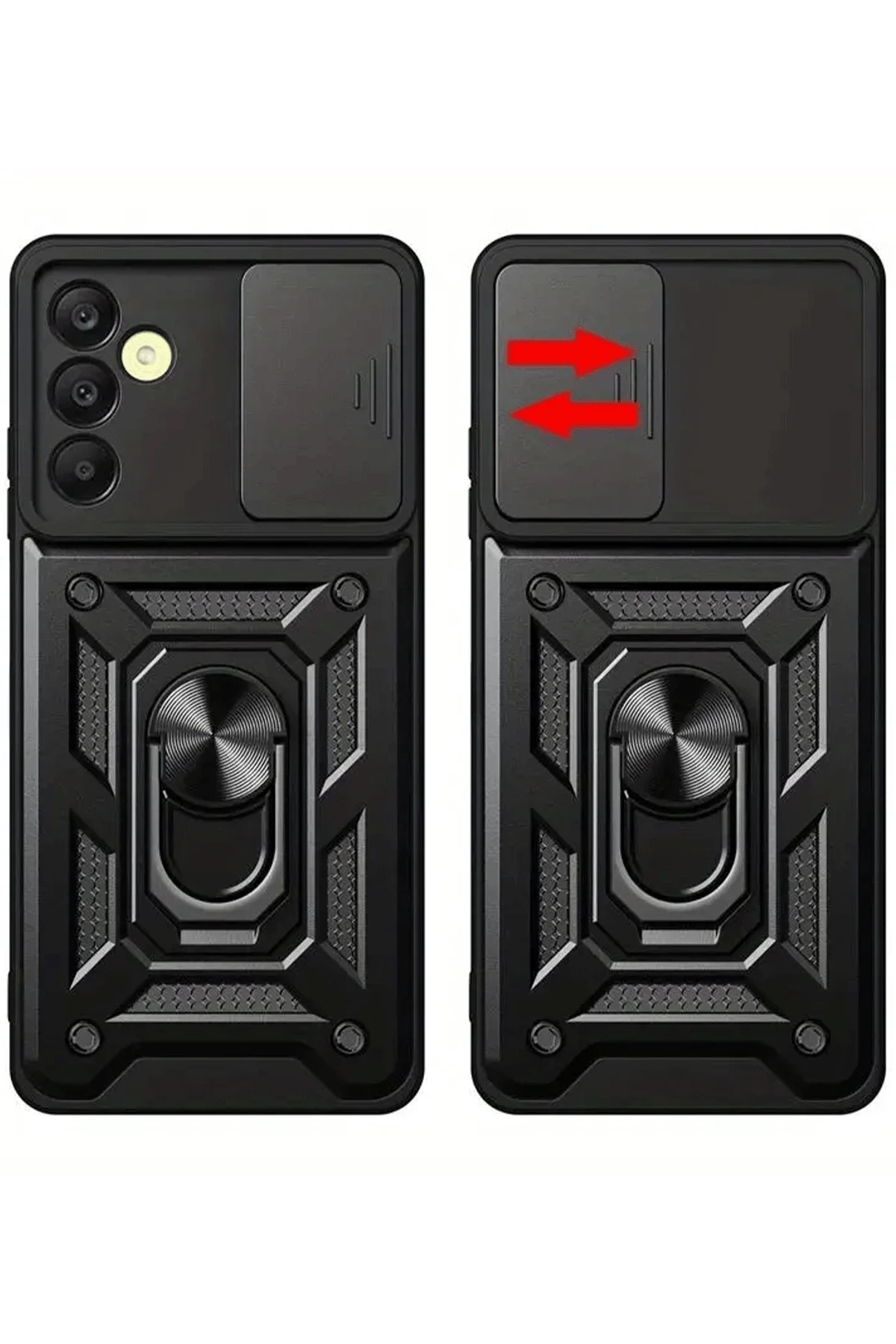 Newface Samsung Galaxy S24 FE Pars Lens Yüzüklü Silikon - Siyah