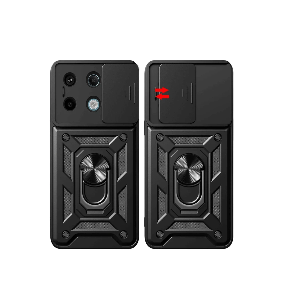 Newface Xiaomi Redmi Note 13 Pro 4G Pars Lens Yüzüklü Silikon - Kırmızı — görsel 6