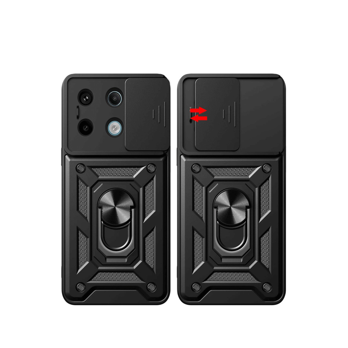 Newface Xiaomi Redmi Note 13 Pro 4G Pars Lens Yüzüklü Silikon - Kırmızı — görsel 9