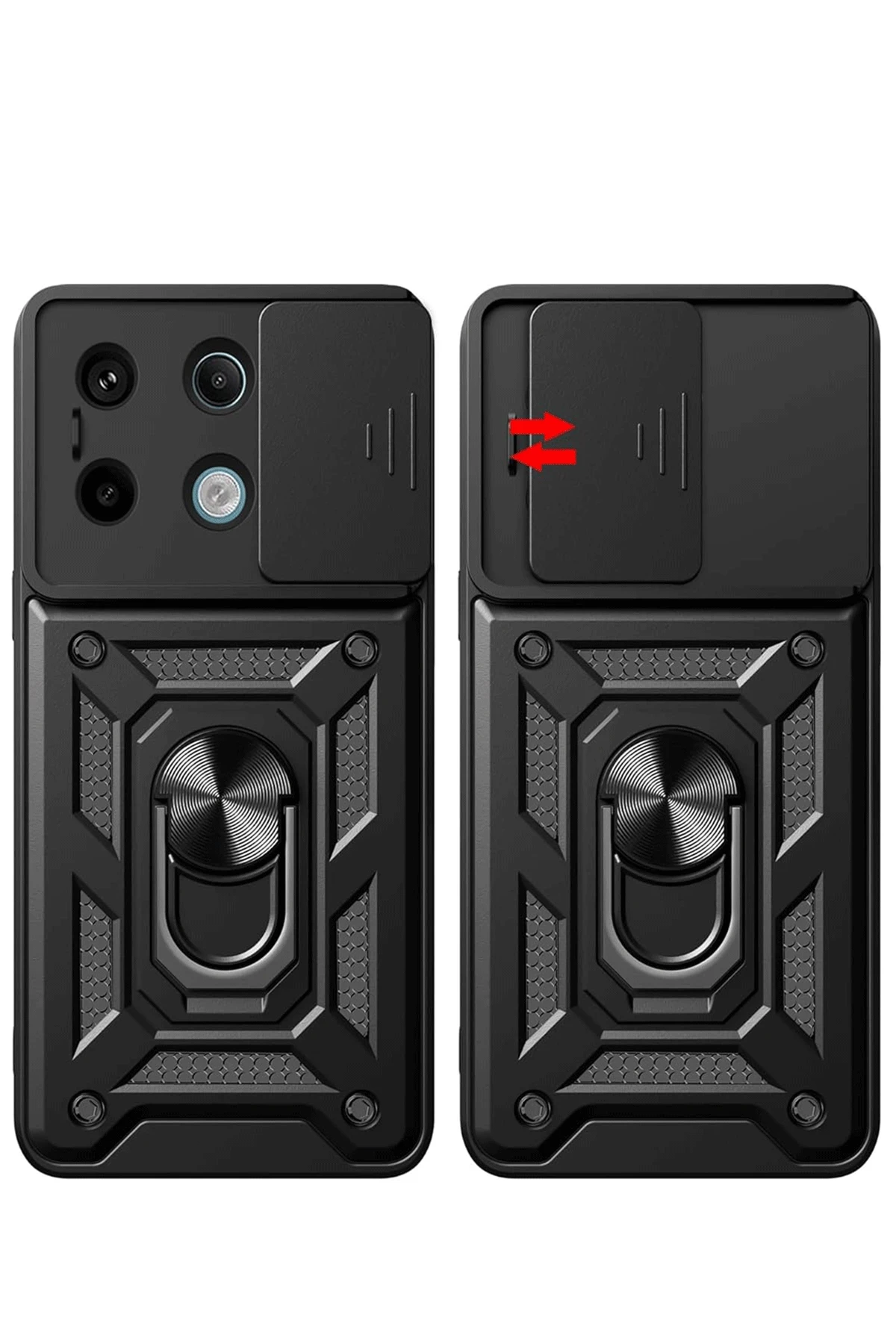 Newface Xiaomi Redmi Note 13 Pro 4G Pars Lens Yüzüklü Silikon - Yeşil