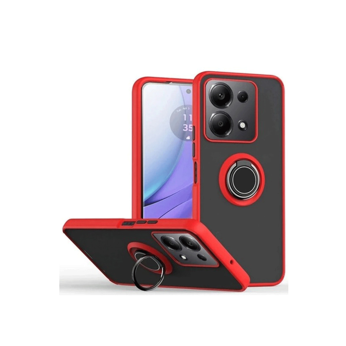 Newface Xiaomi Redmi Note 13 Pro 4G Montreal Yüzüklü Silikon Kapak - Kırmızı — görsel 3