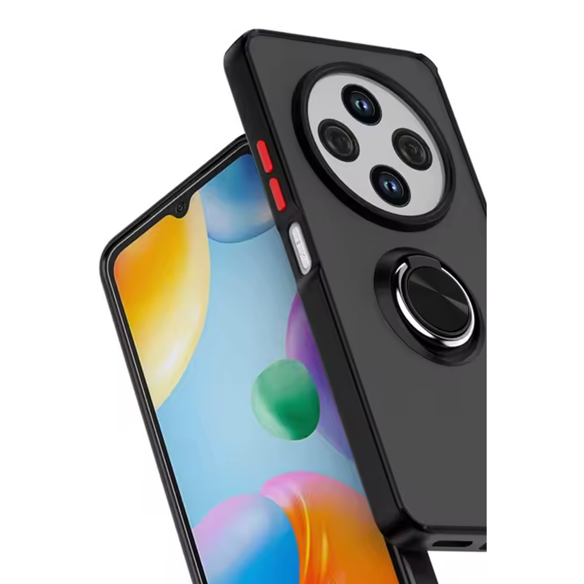 Newface Xiaomi Redmi 14C Kılıf Montreal Yüzüklü Silikon Kapak - Siyah — görsel 6