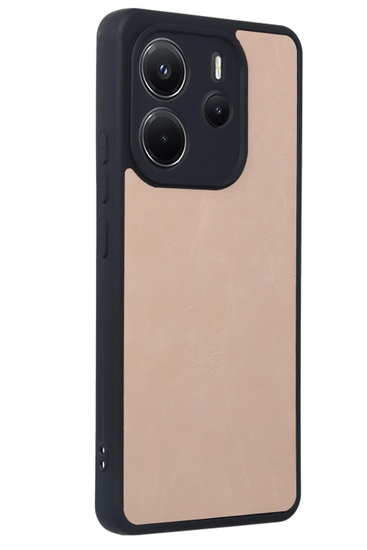 Newface Xiaomi Redmi Note 14 4G Kılıf Aras Deri Kapak - Pudra