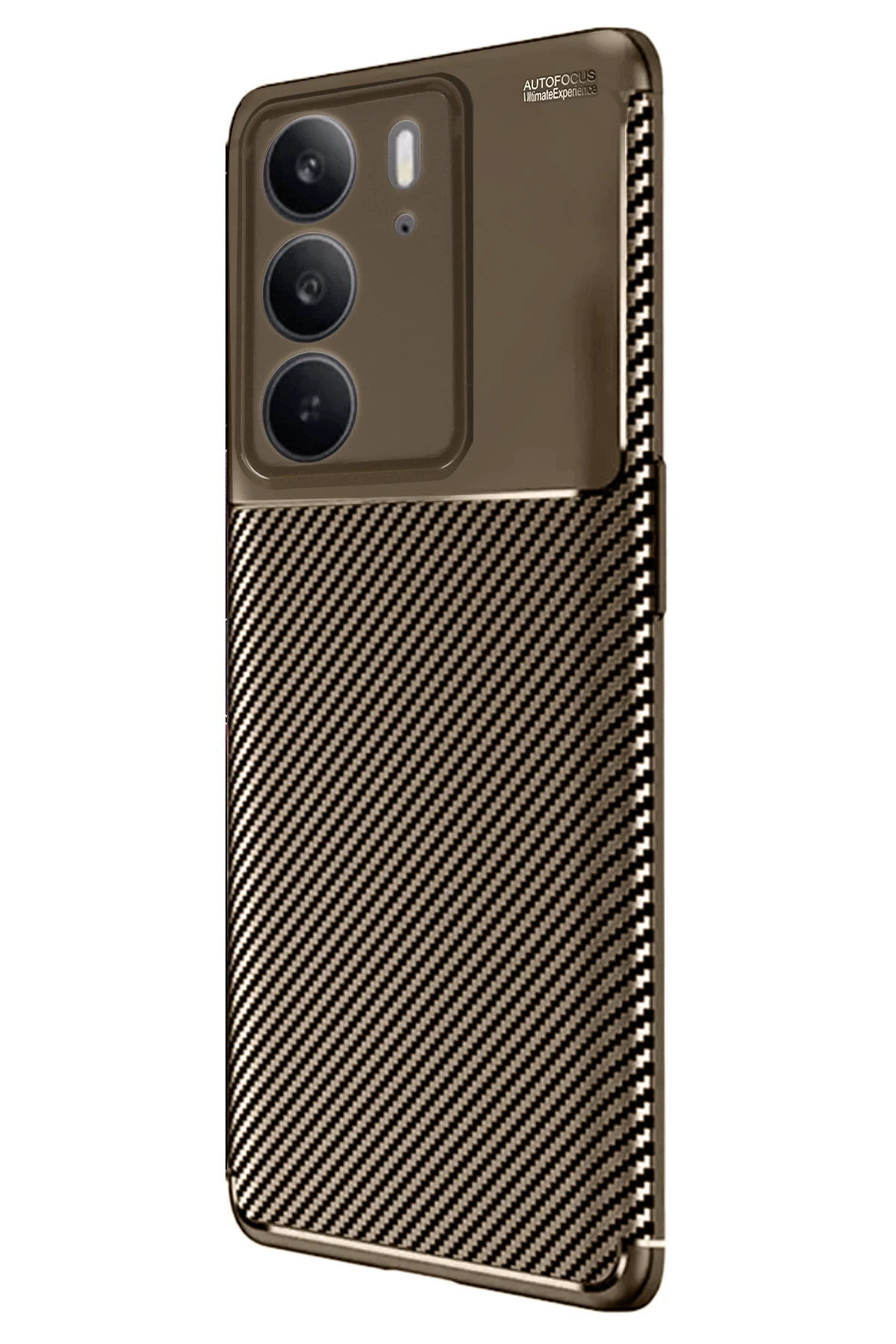 Newface Realme C75 4G Auto Focus Karbon Kapak - Kahverengi — görsel 2