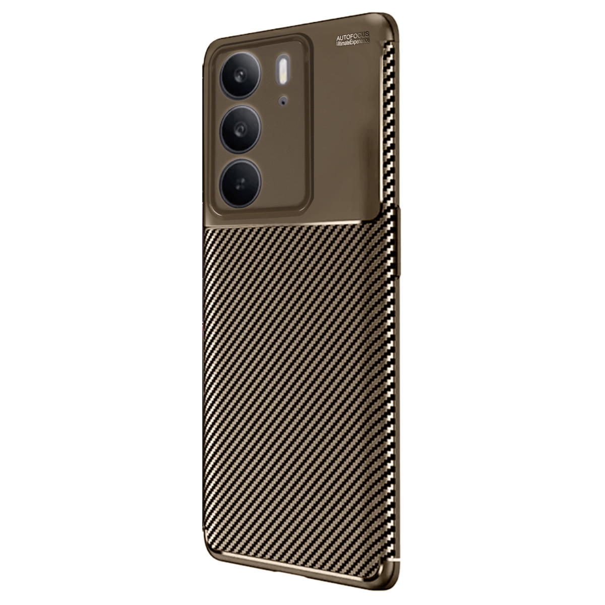 Newface Realme C75 4G Auto Focus Karbon Kapak - Kahverengi — görsel 8