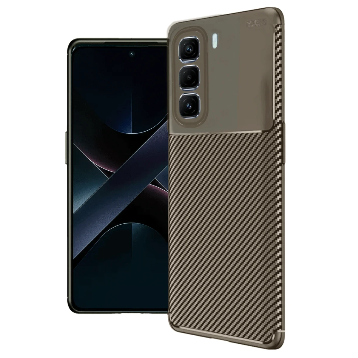 Newface İnfinix Hot 50 Pro Plus 4G Auto Focus Karbon Kapak - Kahverengi — görsel 4