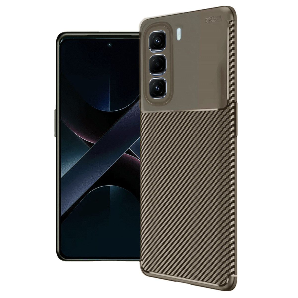Newface İnfinix Hot 50 Pro Plus 4G Auto Focus Karbon Kapak - Kahverengi — görsel 7