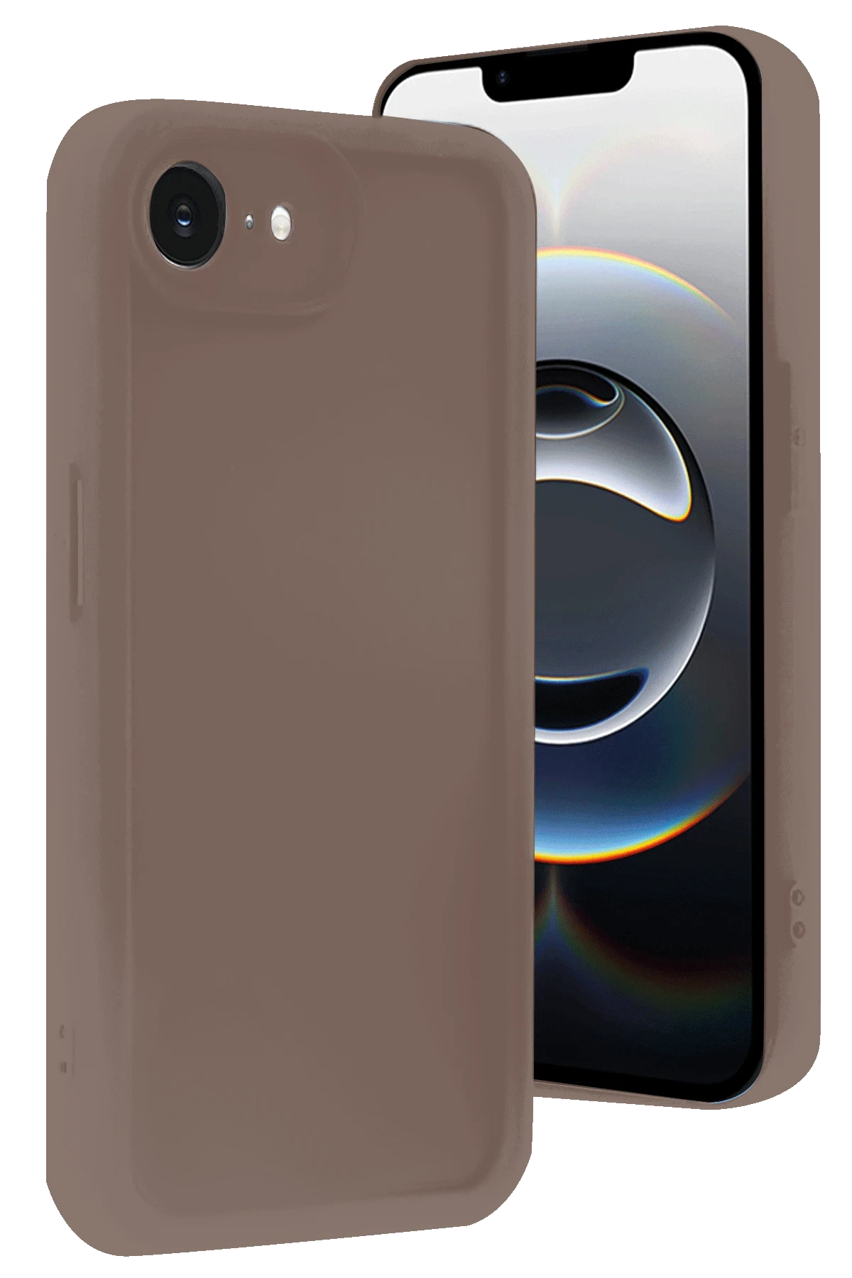 Newface iPhone 16E Kılıf Viera Silikon - Kahverengi